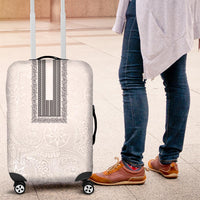 Philippines Polynesian Jasmine Pattern Luggage Cover With Barong Tagalog White Style