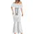 Philippines Polynesian Jasmine Pattern Mermaid Dress With Barong Tagalog White Style