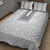 Philippines Polynesian Jasmine Pattern Quilt Bed Set With Barong Tagalog White Style