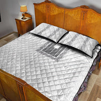 Philippines Polynesian Jasmine Pattern Quilt Bed Set With Barong Tagalog White Style