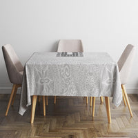 Philippines Polynesian Jasmine Pattern Tablecloth With Barong Tagalog White Style