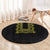 Philippines Polynesian Floral Pattern Round Carpet With Barong Tagalog Black Style