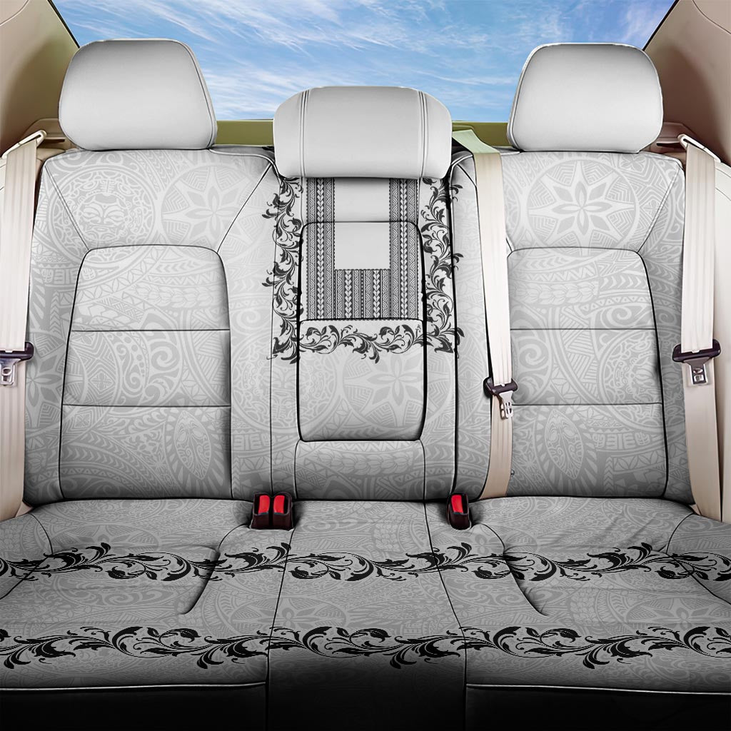 Philippines Polynesian Floral Pattern Back Car Seat Cover With Barong Tagalog White Style