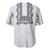 Philippines Polynesian Floral Pattern Baseball Jersey With Barong Tagalog White Style