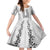 Philippines Polynesian Floral Pattern Family Matching Tank Maxi Dress and Hawaiian Shirt With Barong Tagalog White Style