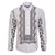 Philippines Polynesian Floral Pattern Family Matching Tank Maxi Dress and Hawaiian Shirt With Barong Tagalog White Style