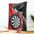 Personalised New Zealand Darts Blanket Koru Tribal Tattoo and Silver Fern Maori Pattern Red Color