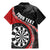 Personalised New Zealand Darts Family Matching Mermaid Dress and Hawaiian Shirt Koru Tribal Tattoo and Silver Fern Maori Pattern Red Color