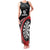 Personalised New Zealand Darts Family Matching Tank Maxi Dress and Hawaiian Shirt Koru Tribal Tattoo and Silver Fern Maori Pattern Red Color