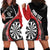 Personalised New Zealand Darts Hoodie Dress Koru Tribal Tattoo and Silver Fern Maori Pattern Red Color