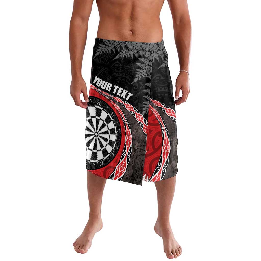 Personalised New Zealand Darts Lavalava Koru Tribal Tattoo and Silver Fern Maori Pattern Red Color