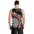 Personalised New Zealand Darts Men Tank Top Koru Tribal Tattoo and Silver Fern Maori Pattern Red Color