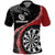 Personalised New Zealand Darts Polo Shirt Koru Tribal Tattoo and Silver Fern Maori Pattern Red Color