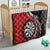 Personalised New Zealand Darts Quilt Koru Tribal Tattoo and Silver Fern Maori Pattern Red Color