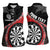 Personalised New Zealand Darts Women Sleeveless Polo Shirt Koru Tribal Tattoo and Silver Fern Maori Pattern Red Color