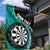 Personalised New Zealand Darts Garden Flag Koru Tribal Tattoo and Silver Fern Maori Pattern Teal Color