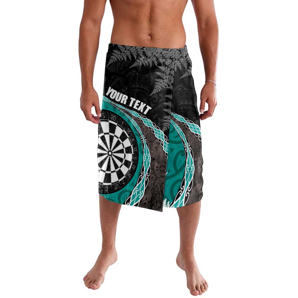 Personalised New Zealand Darts Lavalava Koru Tribal Tattoo and Silver Fern Maori Pattern Teal Color LT03 Teal - Polynesian Pride