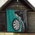 Personalised New Zealand Darts Quilt Koru Tribal Tattoo and Silver Fern Maori Pattern Teal Color