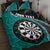 Personalised New Zealand Darts Quilt Bed Set Koru Tribal Tattoo and Silver Fern Maori Pattern Teal Color