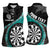 Personalised New Zealand Darts Women Sleeveless Polo Shirt Koru Tribal Tattoo and Silver Fern Maori Pattern Teal Color