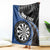 Personalised New Zealand Darts Blanket Koru Tribal Tattoo and Silver Fern Maori Pattern Blue Color