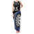 Personalised New Zealand Darts Family Matching Tank Maxi Dress and Hawaiian Shirt Koru Tribal Tattoo and Silver Fern Maori Pattern Blue Color