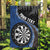 Personalised New Zealand Darts Garden Flag Koru Tribal Tattoo and Silver Fern Maori Pattern Blue Color