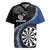 Personalised New Zealand Darts Rugby Jersey Koru Tribal Tattoo and Silver Fern Maori Pattern Blue Color