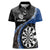 Personalised New Zealand Darts Women Polo Shirt Koru Tribal Tattoo and Silver Fern Maori Pattern Blue Color