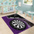 Personalised New Zealand Darts Area Rug Koru Tribal Tattoo and Silver Fern Maori Pattern Purple Color