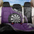 Personalised New Zealand Darts Back Car Seat Cover Koru Tribal Tattoo and Silver Fern Maori Pattern Purple Color