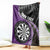 Personalised New Zealand Darts Blanket Koru Tribal Tattoo and Silver Fern Maori Pattern Purple Color