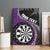 Personalised New Zealand Darts Canvas Wall Art Koru Tribal Tattoo and Silver Fern Maori Pattern Purple Color