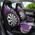 Personalised New Zealand Darts Car Seat Cover Koru Tribal Tattoo and Silver Fern Maori Pattern Purple Color