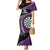 Personalised New Zealand Darts Family Matching Mermaid Dress and Hawaiian Shirt Koru Tribal Tattoo and Silver Fern Maori Pattern Purple Color