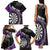 Personalised New Zealand Darts Family Matching Tank Maxi Dress and Hawaiian Shirt Koru Tribal Tattoo and Silver Fern Maori Pattern Purple Color