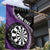 Personalised New Zealand Darts Garden Flag Koru Tribal Tattoo and Silver Fern Maori Pattern Purple Color