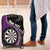 Personalised New Zealand Darts Luggage Cover Koru Tribal Tattoo and Silver Fern Maori Pattern Purple Color