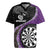 Personalised New Zealand Darts Rugby Jersey Koru Tribal Tattoo and Silver Fern Maori Pattern Purple Color