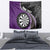 Personalised New Zealand Darts Tapestry Koru Tribal Tattoo and Silver Fern Maori Pattern Purple Color