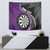 Personalised New Zealand Darts Tapestry Koru Tribal Tattoo and Silver Fern Maori Pattern Purple Color