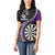 Personalised New Zealand Darts Women Polo Shirt Koru Tribal Tattoo and Silver Fern Maori Pattern Purple Color