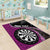 Personalised New Zealand Darts Area Rug Koru Tribal Tattoo and Silver Fern Maori Pattern Pink Color