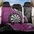 Personalised New Zealand Darts Back Car Seat Cover Koru Tribal Tattoo and Silver Fern Maori Pattern Pink Color