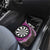 Personalised New Zealand Darts Car Mats Koru Tribal Tattoo and Silver Fern Maori Pattern Pink Color