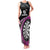 Personalised New Zealand Darts Family Matching Tank Maxi Dress and Hawaiian Shirt Koru Tribal Tattoo and Silver Fern Maori Pattern Pink Color