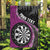 Personalised New Zealand Darts Garden Flag Koru Tribal Tattoo and Silver Fern Maori Pattern Pink Color