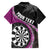 Personalised New Zealand Darts Hawaiian Shirt Koru Tribal Tattoo and Silver Fern Maori Pattern Pink Color