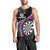 Personalised New Zealand Darts Men Tank Top Koru Tribal Tattoo and Silver Fern Maori Pattern Pink Color