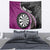 Personalised New Zealand Darts Tapestry Koru Tribal Tattoo and Silver Fern Maori Pattern Pink Color